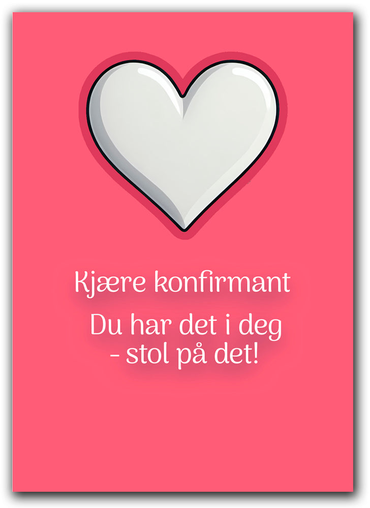 Konfirmantkort, har det i deg - rosa