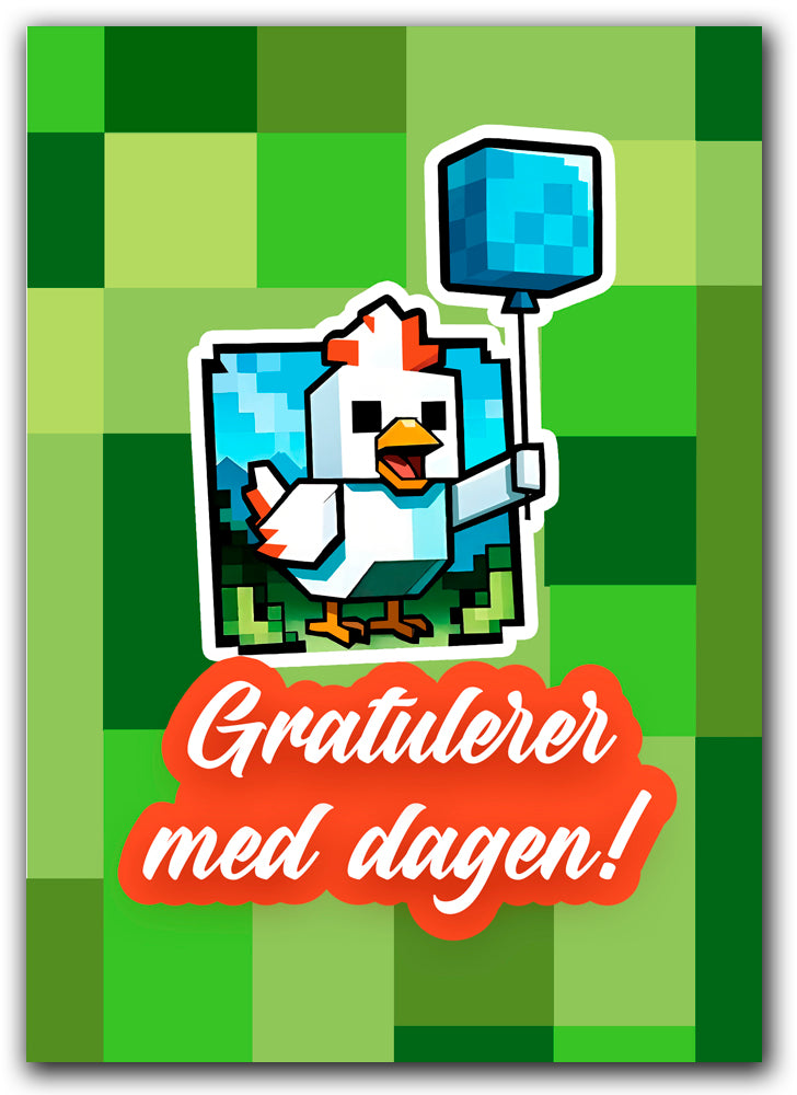 Gratulerer, glad høne