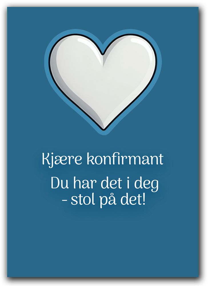 Konfirmantkort, har det i deg - blå