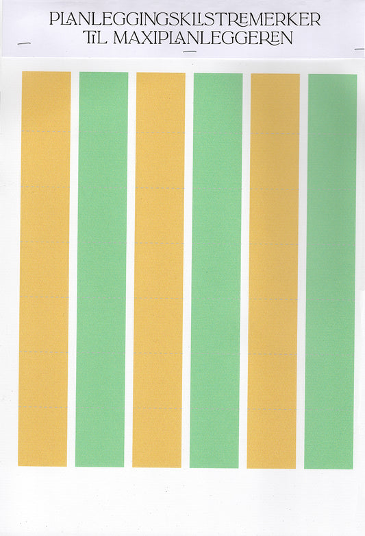 Ekstra klistremerker til Maxiplanleggeren