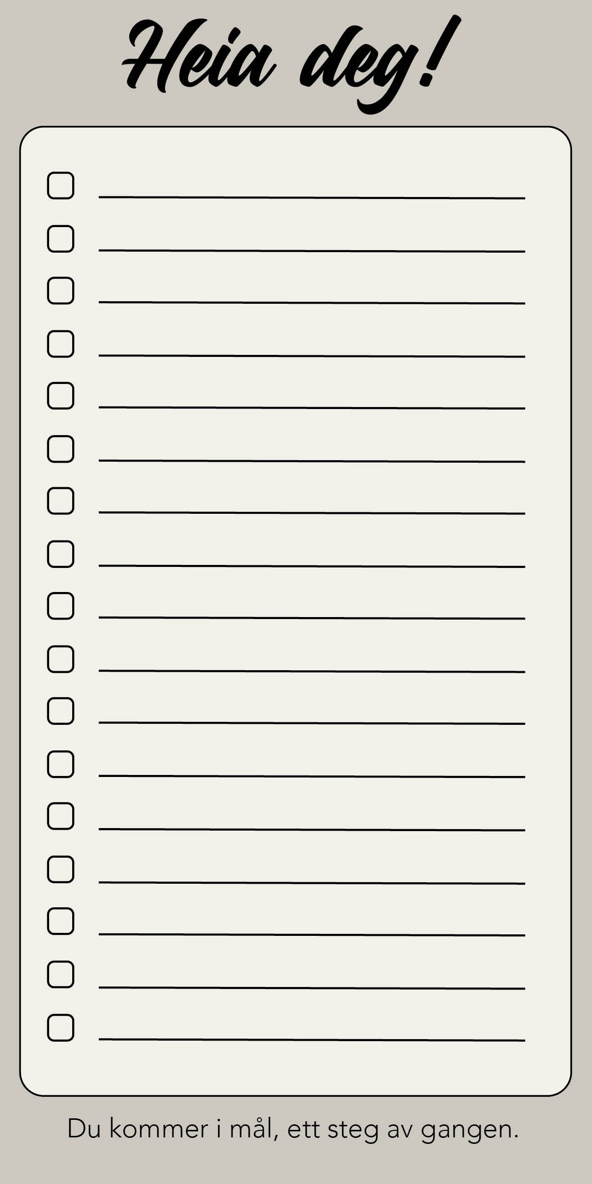 To-do liste grå