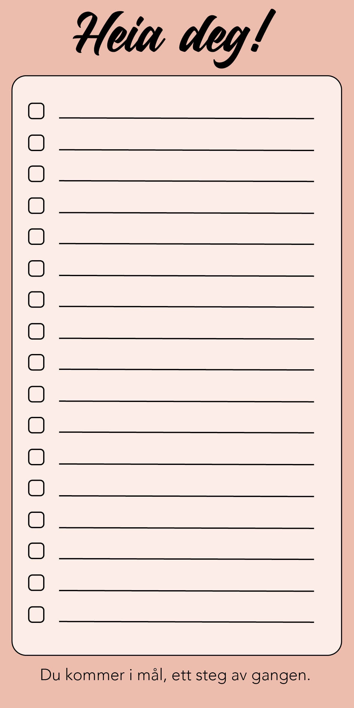 To-do liste fersken