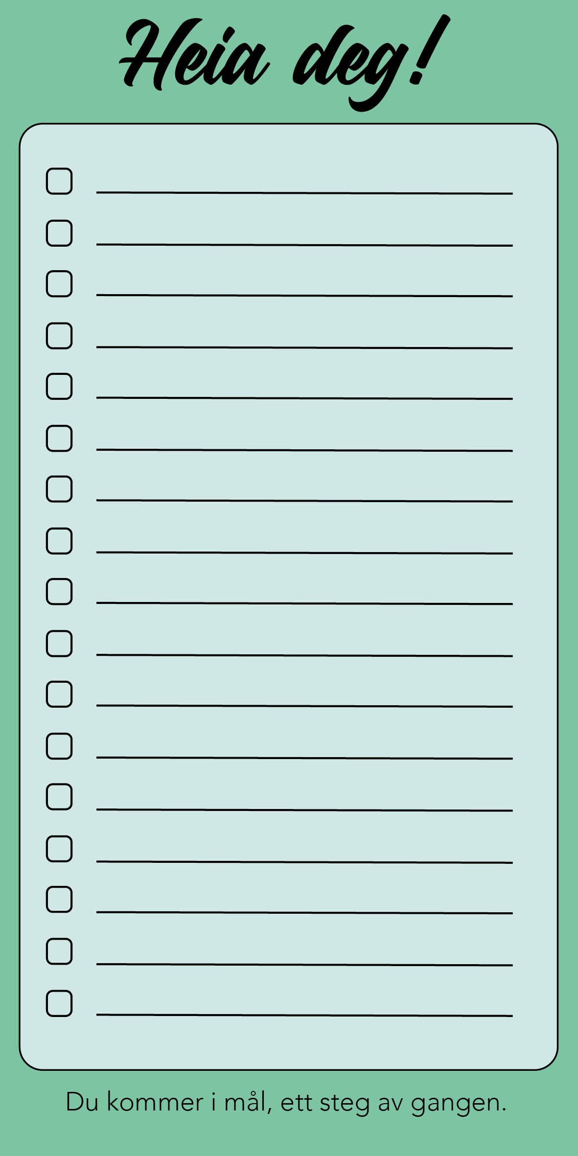 To-do liste grønn