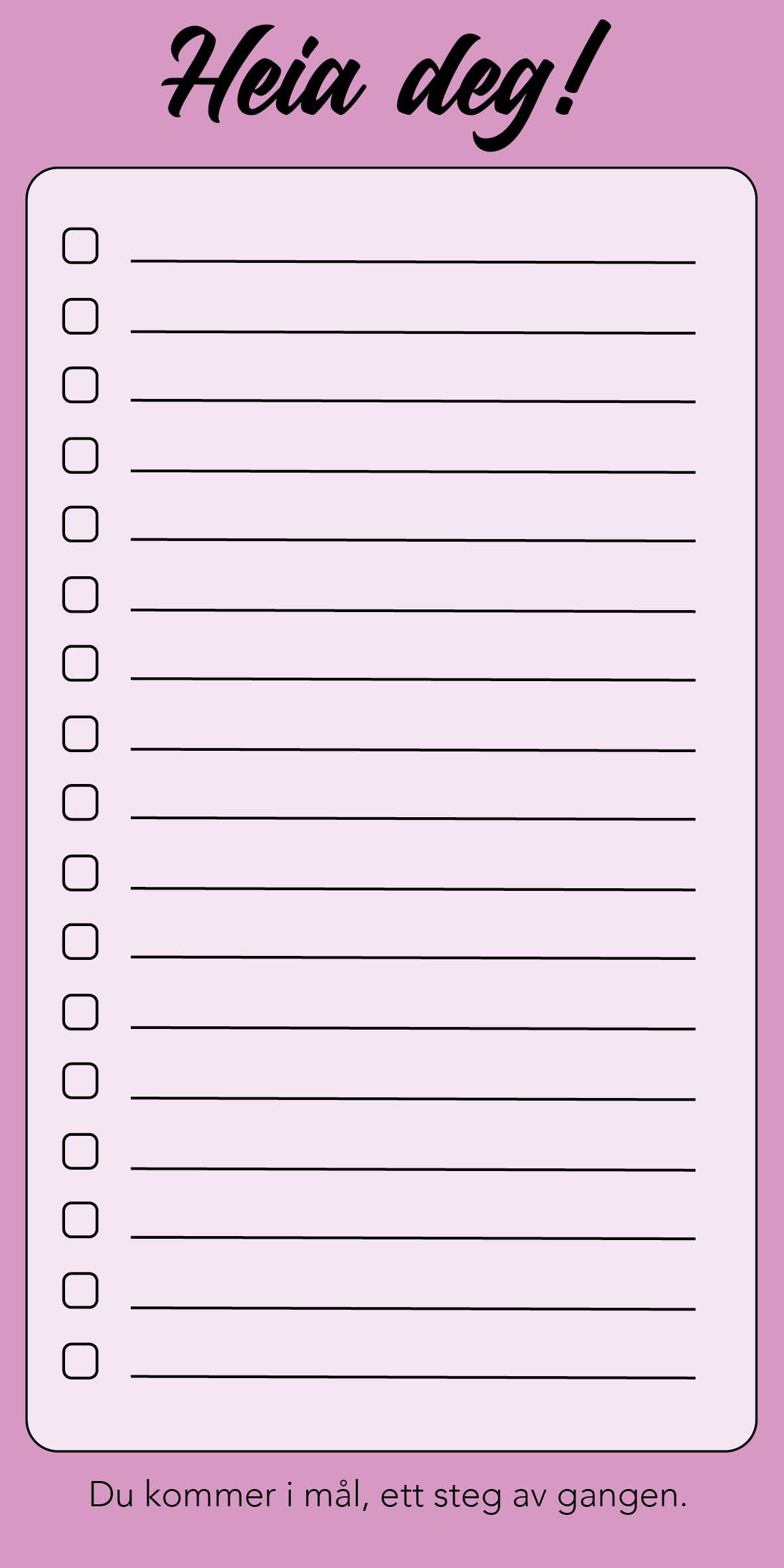 To-do liste rosa